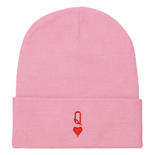 Queen Tiny Embroidery Detail Beanie Hat-Feminist Apparel, Feminist Gift, Feminist Cuffed Beanie Hat, BB45-The Spark Company