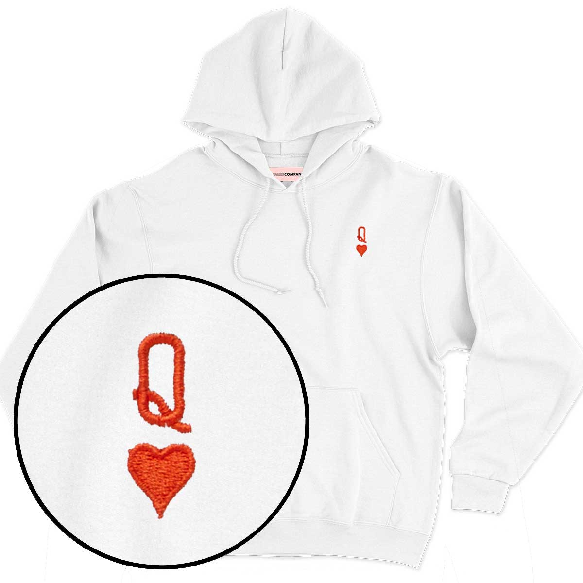 Queen Tiny Embroidery Detail Hoodie-Feminist Apparel, Feminist Clothing, Feminist Hoodie, JH001-The Spark Company