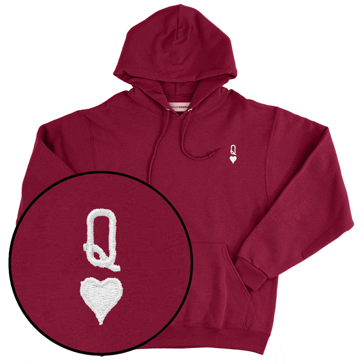 Queen Tiny Embroidery Detail Hoodie-Feminist Apparel, Feminist Clothing, Feminist Hoodie, JH001-The Spark Company