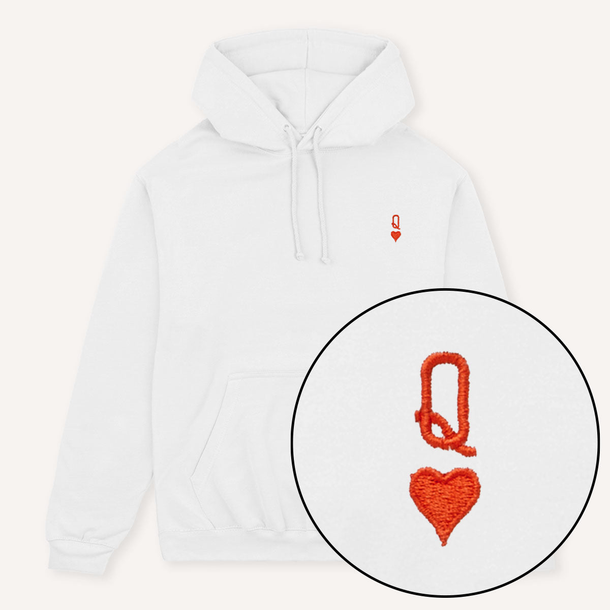 Queen Tiny Embroidery Detail Hoodie-Feminist Apparel, Feminist Clothing, Feminist Hoodie, JH001-The Spark Company