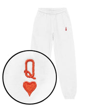 Load image into Gallery viewer, Queen Tiny Embroidery Detail Joggers-Feminist Apparel, Feminist Clothing, Feminist joggers, JH072-The Spark Company