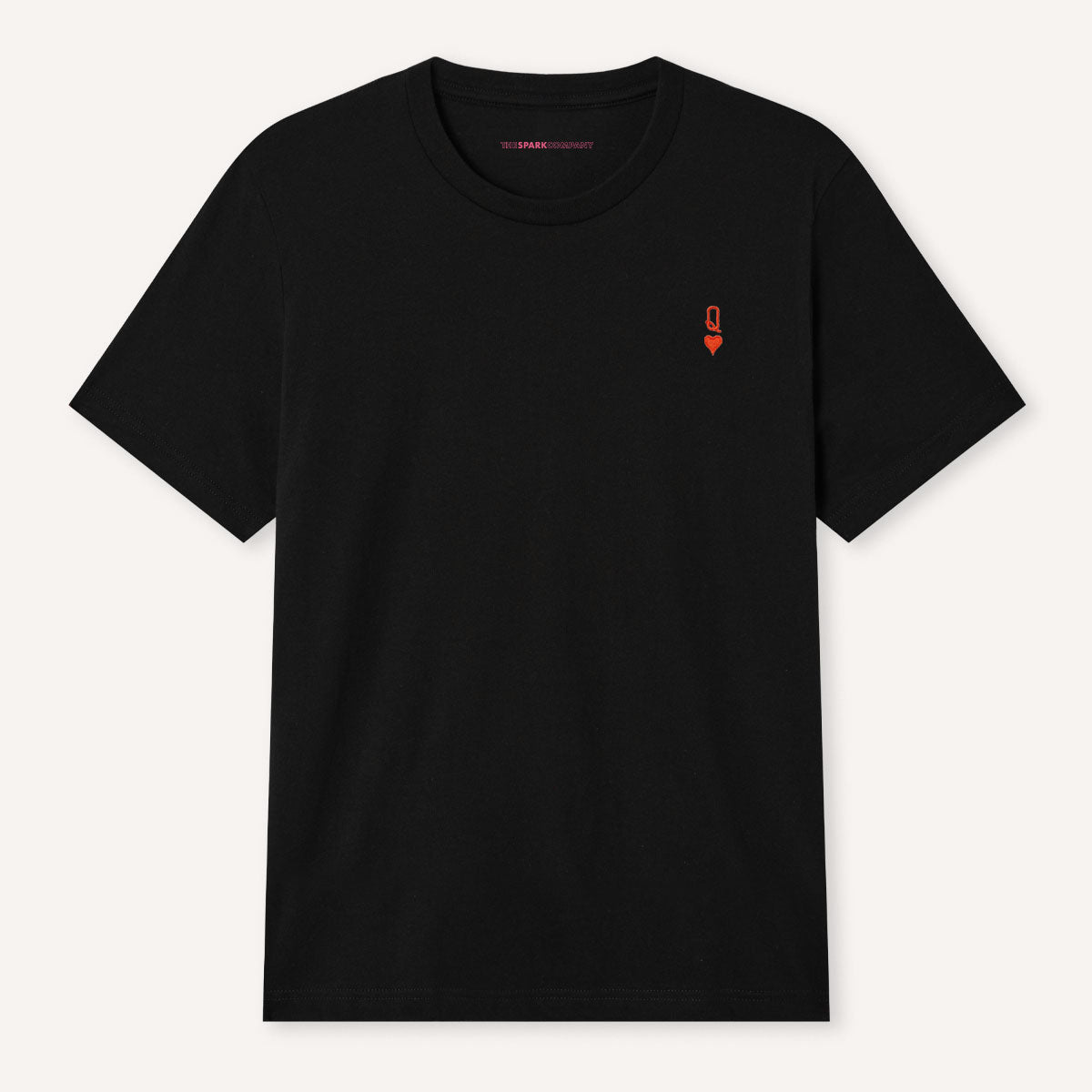 Queen Tiny Embroidery Detail T-Shirt-Feminist Apparel, Feminist Clothing, Feminist T Shirt, BC3001-The Spark Company