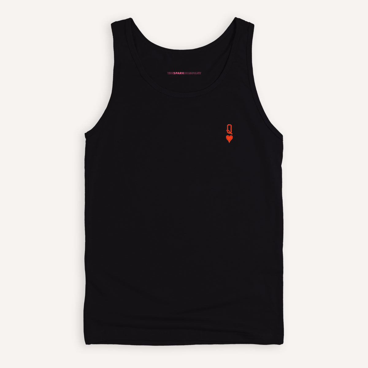 Queen Tiny Embroidery Detail Tank Top-Feminist Apparel, Feminist Clothing, Feminist Tank, 03980-The Spark Company