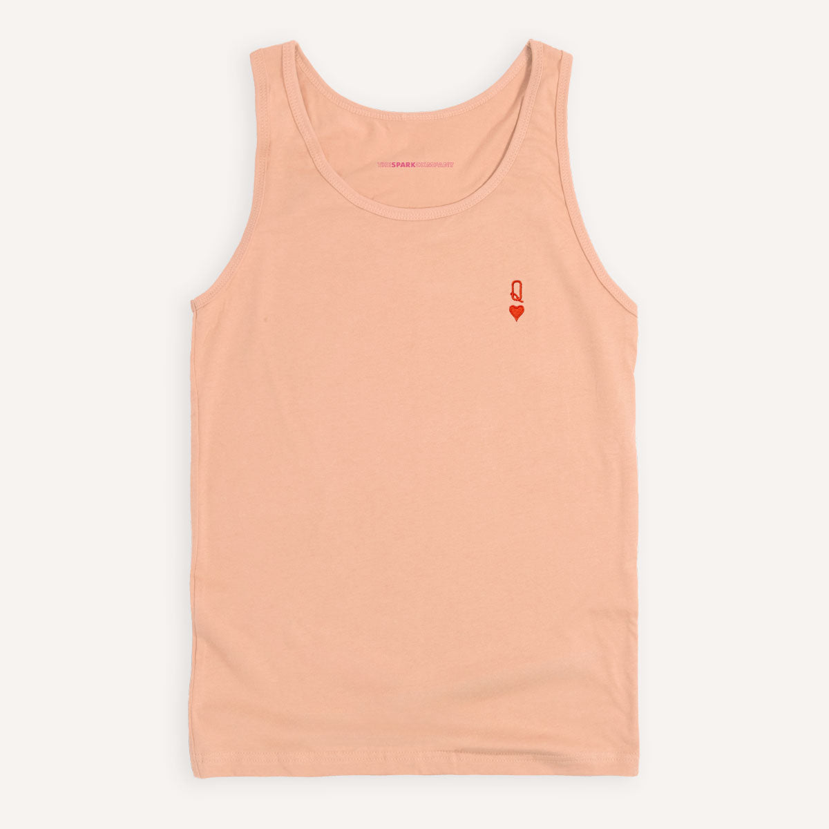 Queen Tiny Embroidery Detail Tank Top-Feminist Apparel, Feminist Clothing, Feminist Tank, 03980-The Spark Company