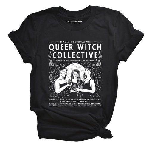 Queer Witch Collective T-Shirt-Feminist Apparel, Feminist Clothing, Feminist T Shirt, BC3001-The Spark Company