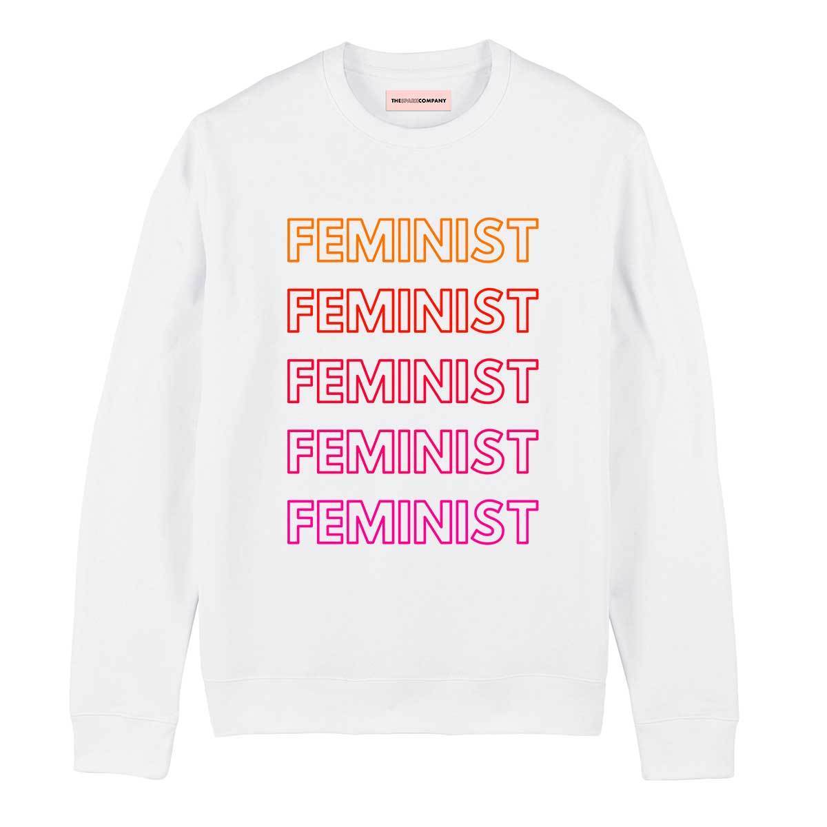 Rainbow Feminist Sweatshirt-Feminist Apparel, Feminist Clothing, Feminist Sweatshirt, JH030-The Spark Company
