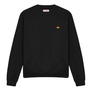 Rainbow Heart Embroidery Detail Sweatshirt-LGBT Apparel, LGBT Clothing, LGBT Sweatshirt, JH030-The Spark Company
