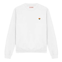 Load image into Gallery viewer, Rainbow Heart Embroidery Detail Sweatshirt-LGBT Apparel, LGBT Clothing, LGBT Sweatshirt, JH030-The Spark Company