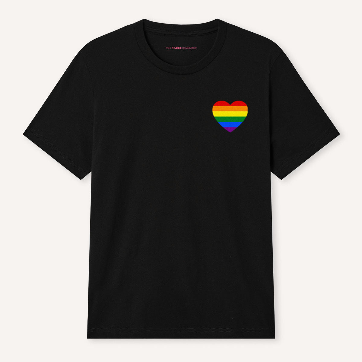 Rainbow Heart T-Shirt-LGBT Apparel, LGBT Clothing, LGBT T Shirt, BC3001-The Spark Company