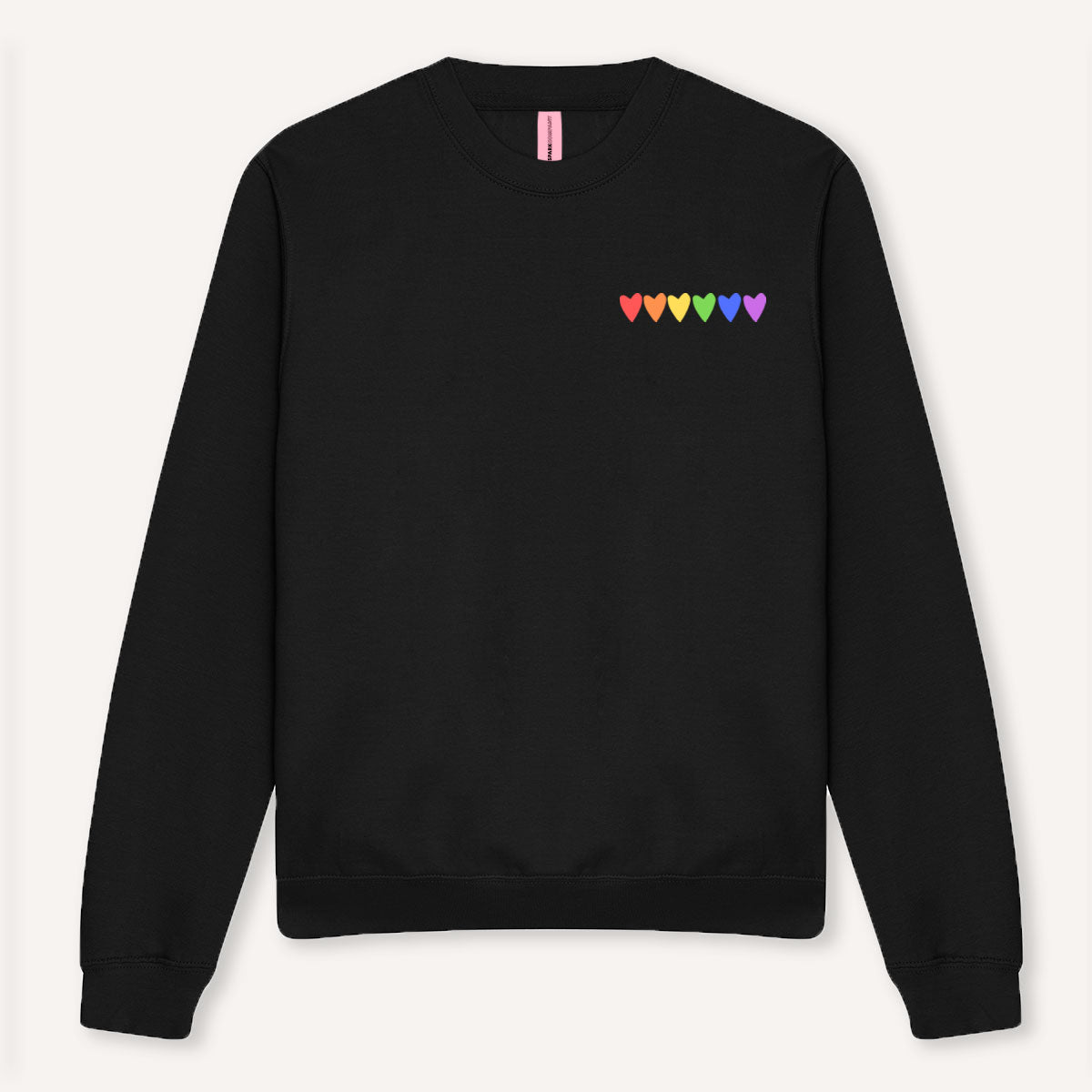 Rainbow Hearts Sweatshirt-Feminist Apparel, Feminist Clothing, Feminist Sweatshirt, JH030-The Spark Company