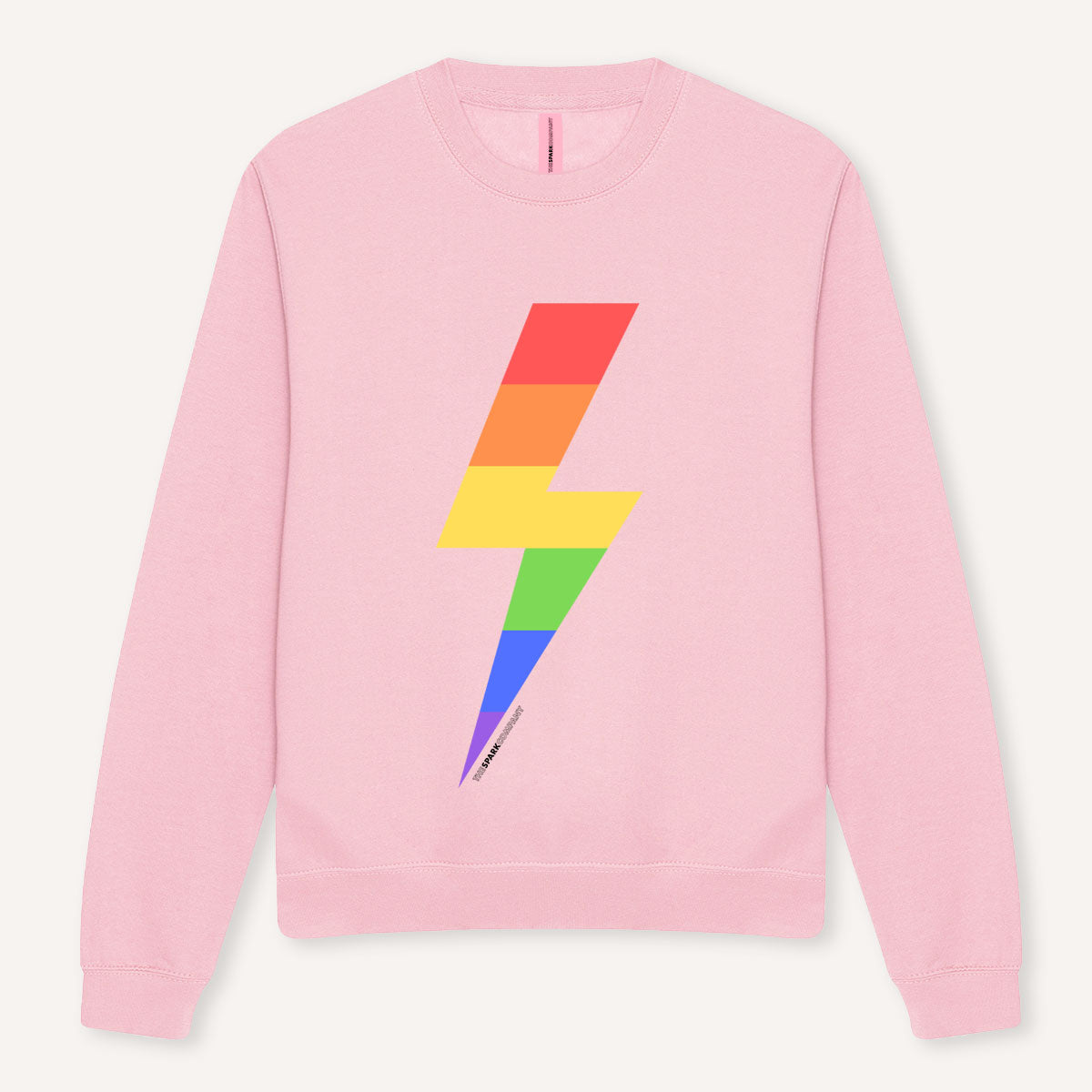 Rainbow Lightning Bolt Sweatshirt-Feminist Apparel, Feminist Clothing, Feminist Sweatshirt, JH030-The Spark Company