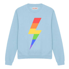 Load image into Gallery viewer, Rainbow Lightning Bolt Sweatshirt-Feminist Apparel, Feminist Clothing, Feminist Sweatshirt, JH030-The Spark Company