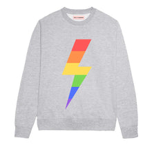 Load image into Gallery viewer, Rainbow Lightning Bolt Sweatshirt-Feminist Apparel, Feminist Clothing, Feminist Sweatshirt, JH030-The Spark Company