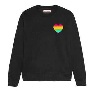 Rainbow Pride Heart Sweatshirt-LGBT Apparel, LGBT Clothing, LGBT Sweatshirt, JH030-The Spark Company