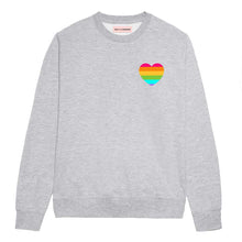 Load image into Gallery viewer, Rainbow Pride Heart Sweatshirt-LGBT Apparel, LGBT Clothing, LGBT Sweatshirt, JH030-The Spark Company