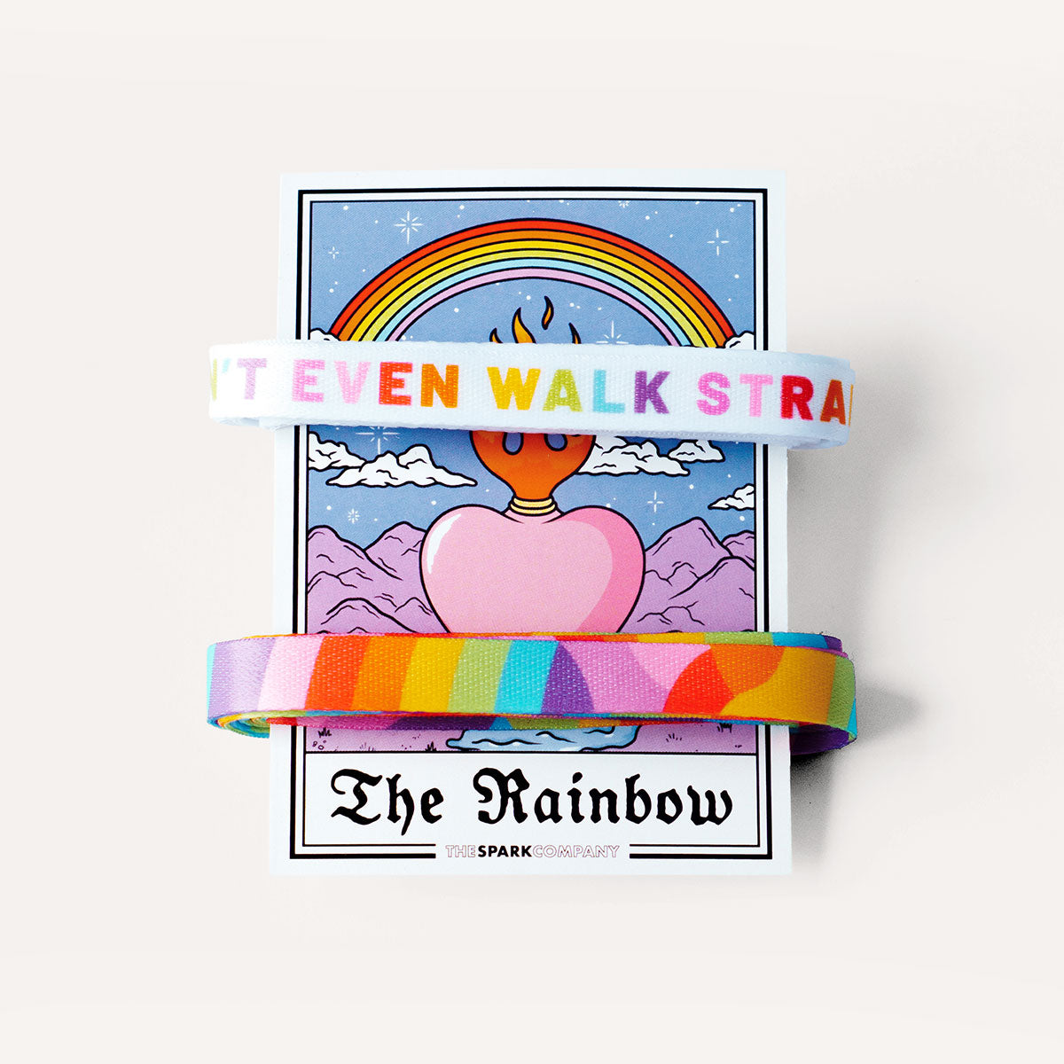 Rainbow and Pride Slogan Shoelaces (2 Pairs)-LGBT Apparel, LGBT Gift, LGBT Shoelaces-The Spark Company