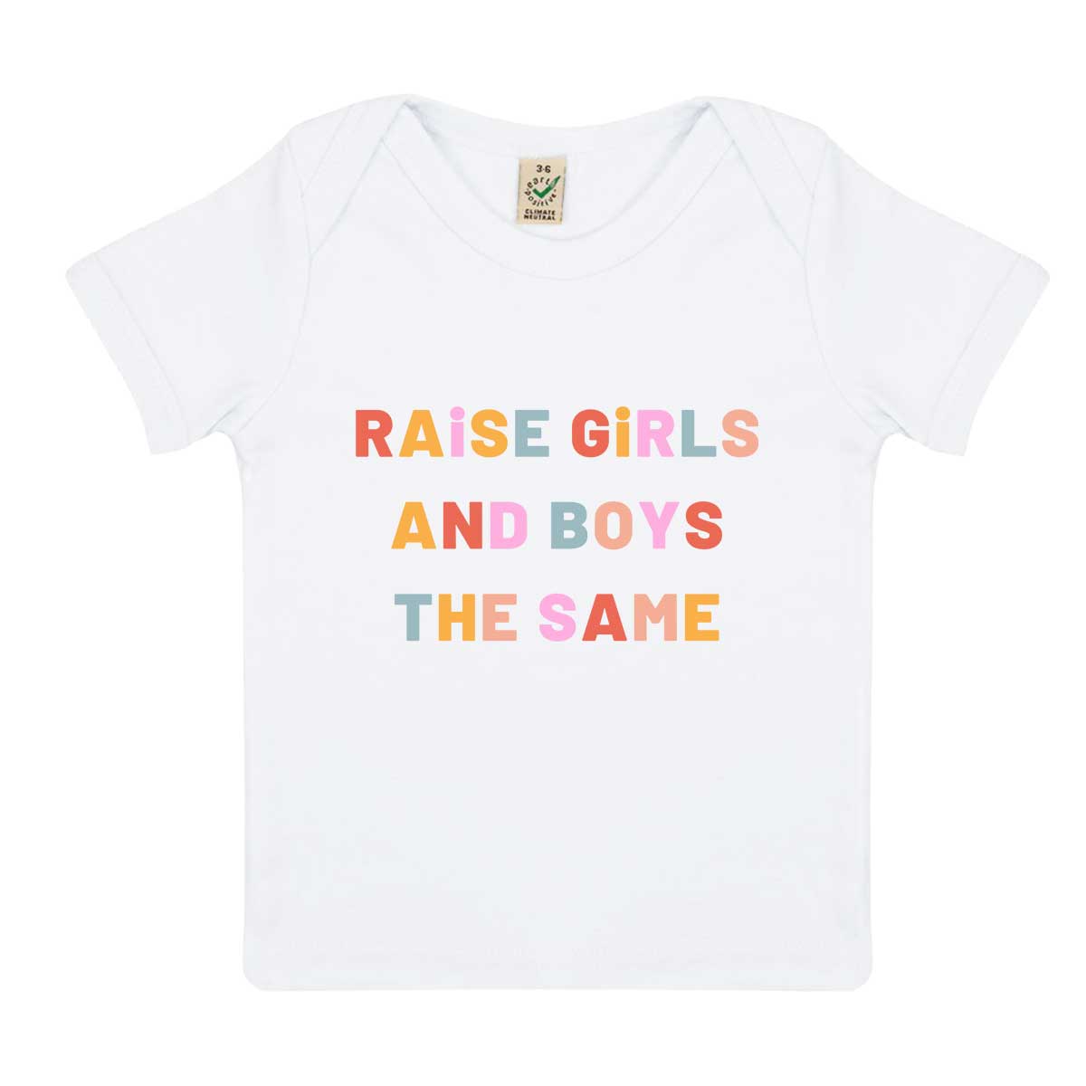 Raise Girls And Boys The Same Baby T-Shirt-Feminist Apparel, Feminist Clothing, Feminist Baby T Shirt, EPB01-The Spark Company
