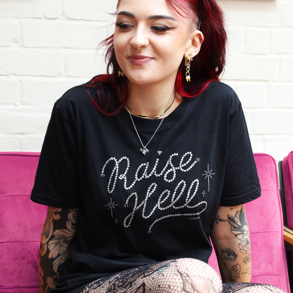 Raise Hell T-Shirt-Feminist Apparel, Feminist Clothing, Feminist T Shirt, BC3001-The Spark Company