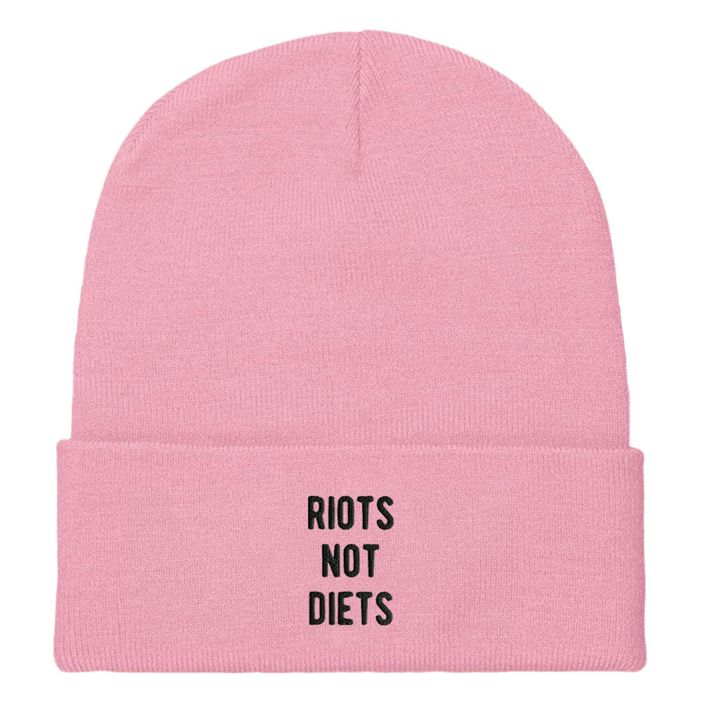 Riots Not Diets Beanie Hat-Feminist Apparel, Feminist Gift, Feminist Cuffed Beanie Hat, BB45-The Spark Company