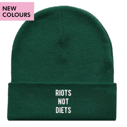 Riots Not Diets Beanie Hat-Feminist Apparel, Feminist Gift, Feminist Cuffed Beanie Hat, BB45-The Spark Company