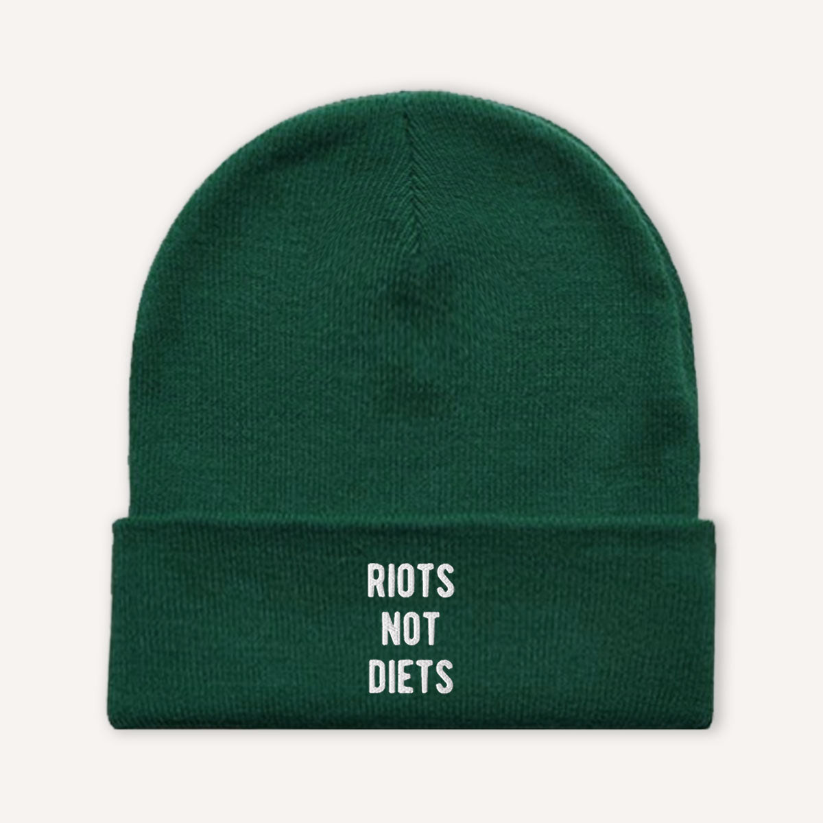 Riots Not Diets Beanie Hat-Feminist Apparel, Feminist Gift, Feminist Cuffed Beanie Hat, BB45-The Spark Company