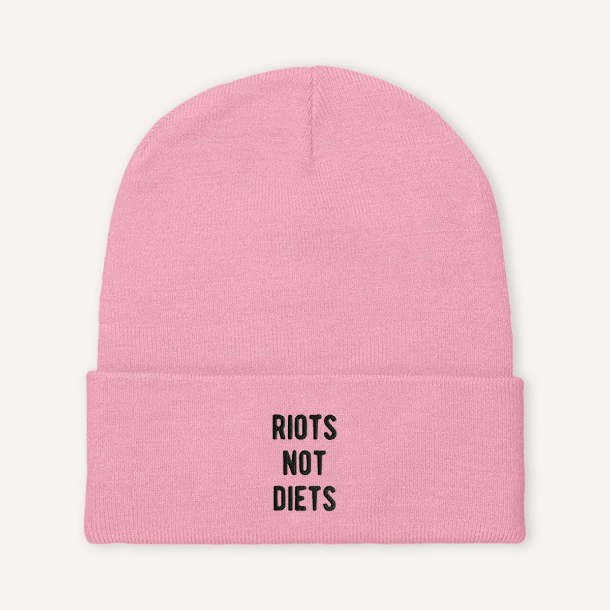 Riots Not Diets Beanie Hat-Feminist Apparel, Feminist Gift, Feminist Cuffed Beanie Hat, BB45-The Spark Company