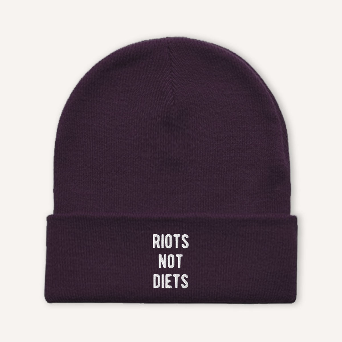 Riots Not Diets Beanie Hat-Feminist Apparel, Feminist Gift, Feminist Cuffed Beanie Hat, BB45-The Spark Company