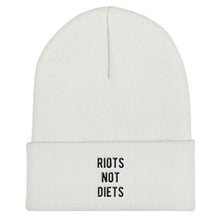 Load image into Gallery viewer, Riots Not Diets Beanie Hat-Feminist Apparel, Feminist Gift, Feminist Cuffed Beanie Hat, BB45-The Spark Company