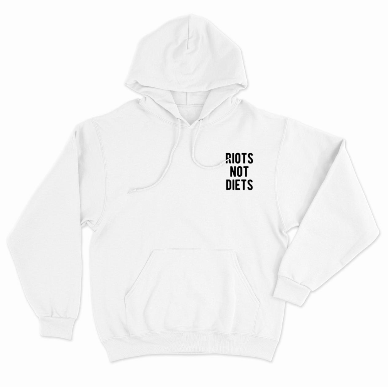 Riots Not Diets Embroidered Hoodie-Feminist Apparel, Feminist Clothing, Feminist Hoodie, JH001-The Spark Company