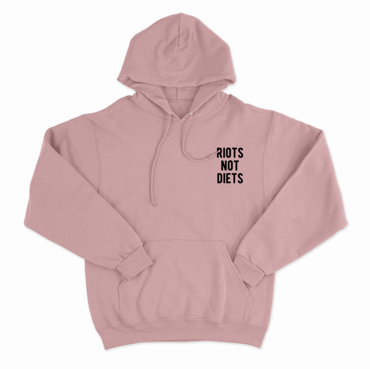 Riots Not Diets Embroidered Hoodie-Feminist Apparel, Feminist Clothing, Feminist Hoodie, JH001-The Spark Company