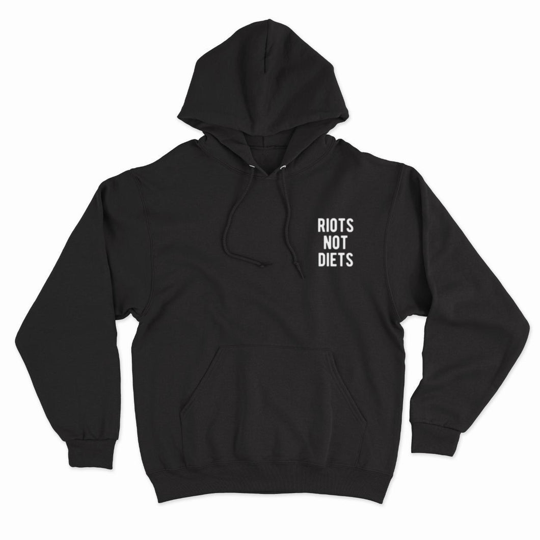 Riots Not Diets Embroidered Hoodie-Feminist Apparel, Feminist Clothing, Feminist Hoodie, JH001-The Spark Company