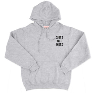 Riots Not Diets Embroidered Hoodie-Feminist Apparel, Feminist Clothing, Feminist Hoodie, JH001-The Spark Company