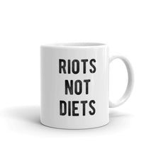 Load image into Gallery viewer, Riots Not Diets Mug-Feminist Apparel, Feminist Gift, Feminist Coffee Mug, 11oz White Ceramic-The Spark Company