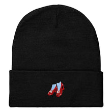 Load image into Gallery viewer, Ruby Slippers Embroidered Beanie Hat-Feminist Apparel, Feminist Gift, Feminist Cuffed Beanie Hat, BB45-The Spark Company