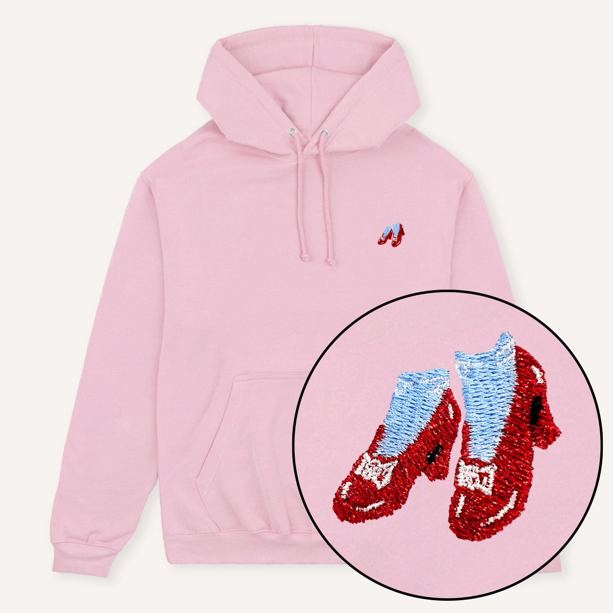 Ruby Slippers Embroidered Hoodie-Feminist Apparel, Feminist Clothing, Feminist Hoodie, JH001-The Spark Company