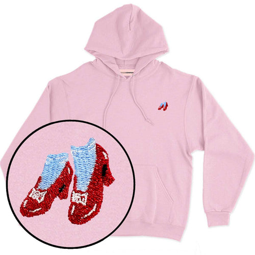 Ruby Slippers Embroidered Hoodie-Feminist Apparel, Feminist Clothing, Feminist Hoodie, JH001-The Spark Company