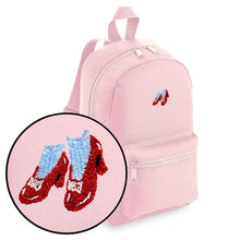 Load image into Gallery viewer, Ruby Slippers Embroidered Mini Backpack-Feminist Apparel, Feminist Gift, Feminist Mini Backpack, BG153-The Spark Company