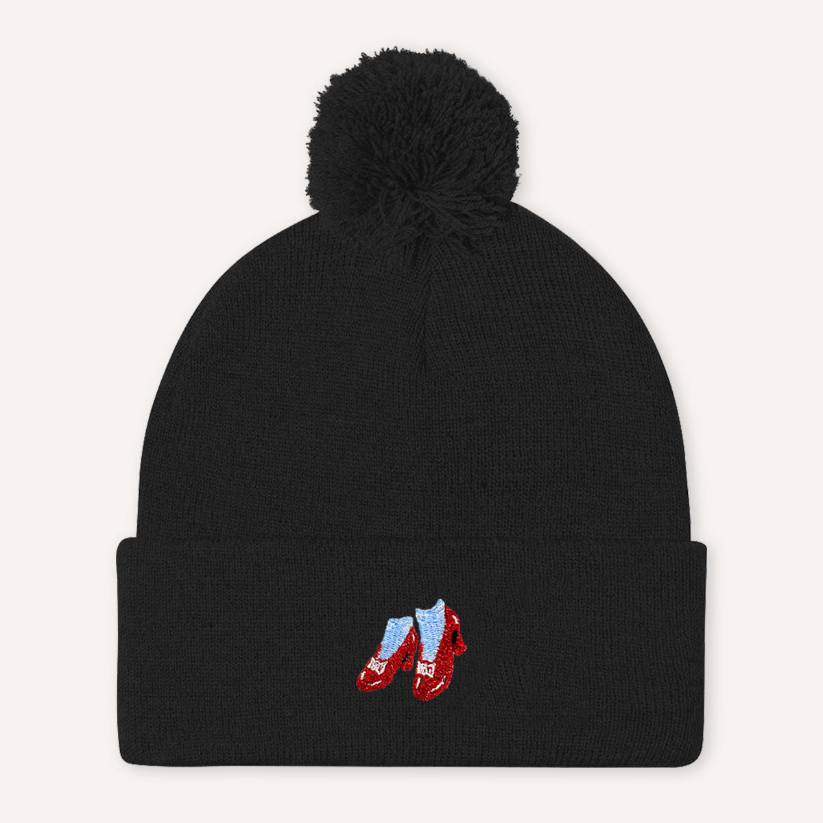 Ruby Slippers Embroidered Pom Pom Beanie Hat-Feminist Apparel, Feminist Gift, Feminist Beanie Hat BB426-The Spark Company