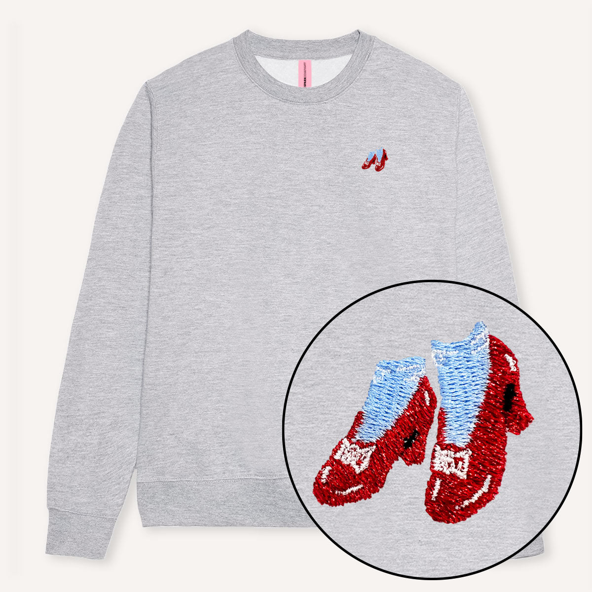 Ruby Slippers Embroidery Detail Sweatshirt-Feminist Apparel, Feminist Clothing, Feminist Sweatshirt, JH030-The Spark Company