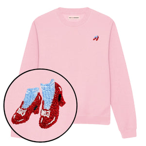 Ruby Slippers Embroidery Detail Sweatshirt-Feminist Apparel, Feminist Clothing, Feminist Sweatshirt, JH030-The Spark Company
