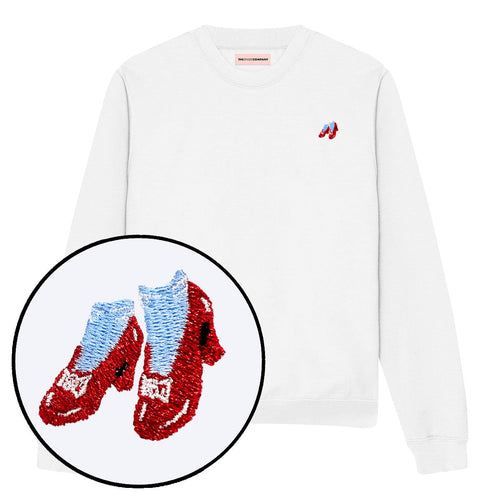 Ruby Slippers Embroidery Detail Sweatshirt-Feminist Apparel, Feminist Clothing, Feminist Sweatshirt, JH030-The Spark Company