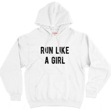 Load image into Gallery viewer, Run Like A Girl Hoodie-Feminist Apparel, Feminist Clothing, Feminist Hoodie, JH001-The Spark Company