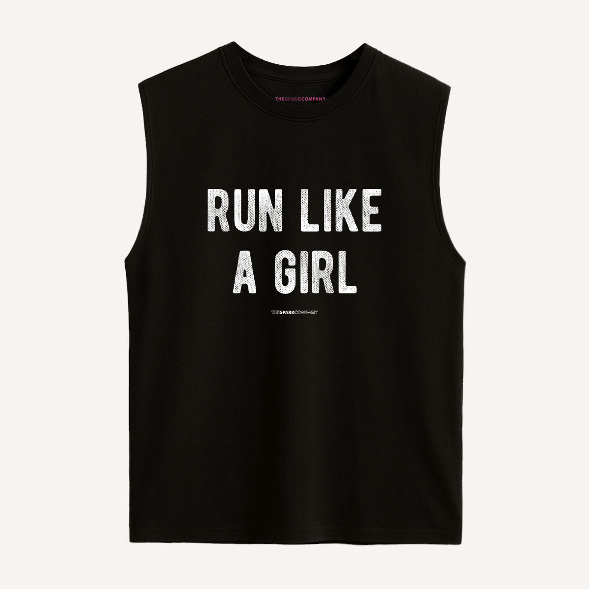 Run Like A Girl Sleeveless T-Shirt-Feminist Apparel, Feminist Clothing, Feminist Sleeveless T Shirt, EP01S-The Spark Company