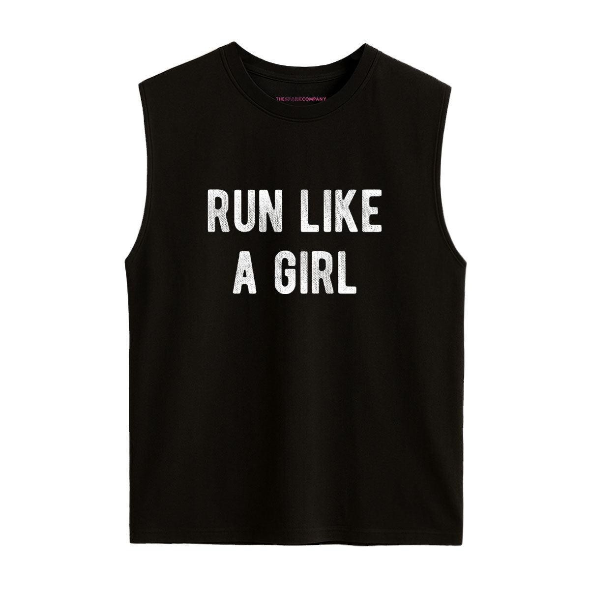 Run Like A Girl Sleeveless T-Shirt-Feminist Apparel, Feminist Clothing, Feminist Sleeveless T Shirt, EP01S-The Spark Company