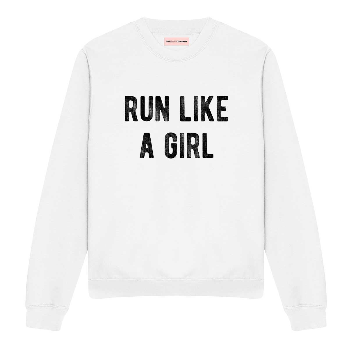 Run Like A Girl Sweatshirt-Feminist Apparel, Feminist Clothing, Feminist Sweatshirt, JH030-The Spark Company