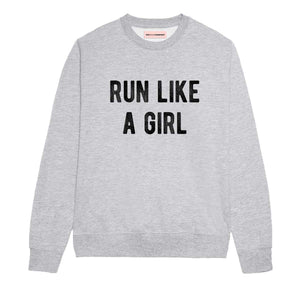 Run Like A Girl Sweatshirt-Feminist Apparel, Feminist Clothing, Feminist Sweatshirt, JH030-The Spark Company