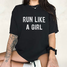 Load image into Gallery viewer, Run Like A Girl T-Shirt-Feminist Apparel, Feminist Clothing, Feminist T Shirt, BC3001-The Spark Company