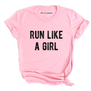 Run Like A Girl T-Shirt-Feminist Apparel, Feminist Clothing, Feminist T Shirt, BC3001-The Spark Company