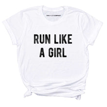 Load image into Gallery viewer, Run Like A Girl T-Shirt-Feminist Apparel, Feminist Clothing, Feminist T Shirt, BC3001-The Spark Company