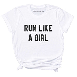 Run Like A Girl T-Shirt-Feminist Apparel, Feminist Clothing, Feminist T Shirt, BC3001-The Spark Company